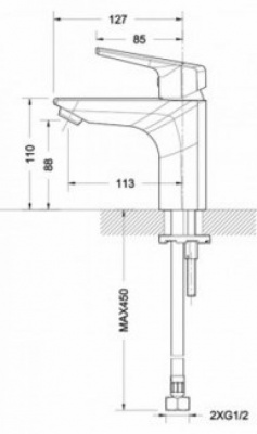 Смеситель для умывальника Real F1121179CP Bravat фото в интернет-магазине Русалия