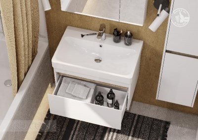 Тумба под раковину AQUATON Марти 70 ясень шимо 1A267501MY010 фото в интернет-магазине Русалия