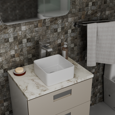 Раковина накладная DK Berlin DT1431116, 240*240*120мм, белый (DT1431116) фото в интернет-магазине Русалия