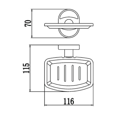 Мыльница Savol S-007003, хром фото в интернет-магазине Русалия