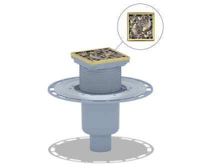 Душевой трап Bronze de Luxe 21980-5902, бронза фото в интернет-магазине Русалия