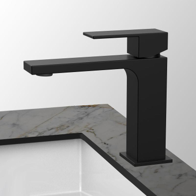 Смеситель для раковины Cube VBF-1C01MB однорычажный, черный Vincea фото в интернет-магазине Русалия