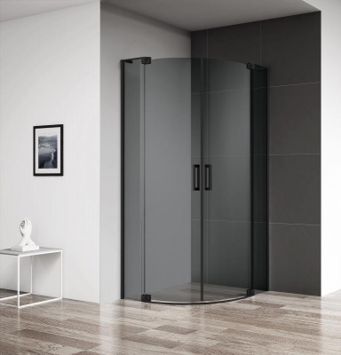 Душевой уголок CEZARES SLIDER-R-2-80/90-GRIGIO-NERO фото в интернет-магазине Русалия