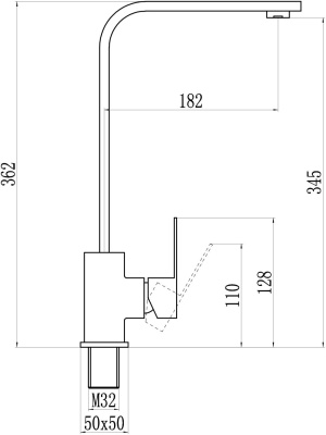 Смеситель для кухонной мойки из нержавеющей стали Savol (S-SUS3001) фото в интернет-магазине Русалия