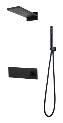 Встроенная душевая система FUSION, трехпозиционная BLACK 130-B фото в интернет-магазине Русалия