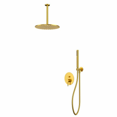 Система для душа скрытого монтажа WHITECROSS Y YSET12GLB (брашированное золото) фото в интернет-магазине Русалия