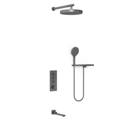 Душевой комплект VSFW-433TI2RGM встраиваемый, вороненая сталь Vincea фото в интернет-магазине Русалия