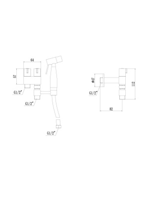 Смеситель для биде Fmark (FS-FXQ02Q) фото в интернет-магазине Русалия