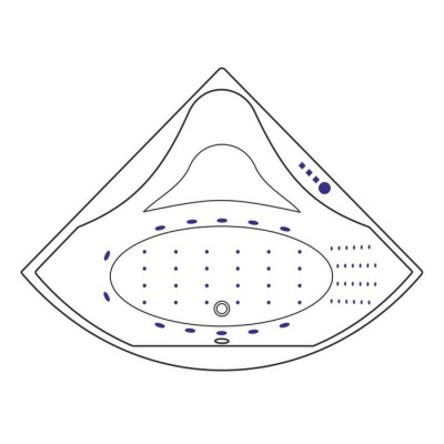 Гидромассажная ванна EXCELLENT Glamour 150x150 "NANO" (золото) WAEX.GLA15.NANO.GL фото в интернет-магазине Русалия