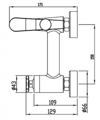 Смеситель для ванны Waterfall F673107C-01 Bravat фото в интернет-магазине Русалия