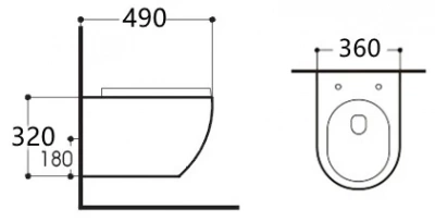 Унитаз подвесной безободковый Европа AQ1900-00 с сиденьем микролифт Aquatek фото в интернет-магазине Русалия