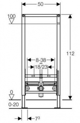 Монтажный элемент Geberit Duofix 111.520.00.1 для биде фото в интернет-магазине Русалия