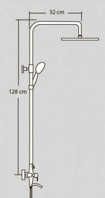 Душевой гарнитур с изливом Grazia Cromo VR.GRZ-9955.CR Veragio фото в интернет-магазине Русалия
