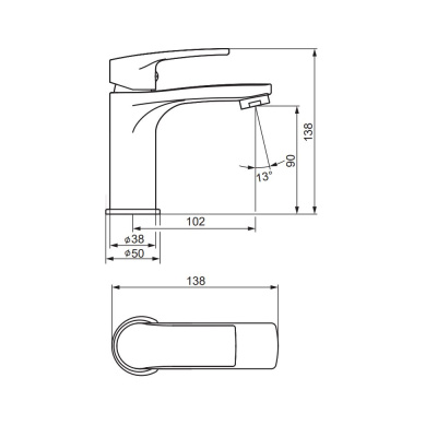 480210300 Eclipse 2.0, смеситель для умывальника, черный Damixa фото в интернет-магазине Русалия