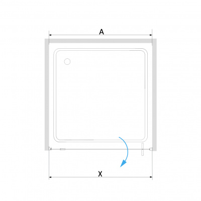 Распашная дверь для душа 90 SV-02 RGW фото в интернет-магазине Русалия