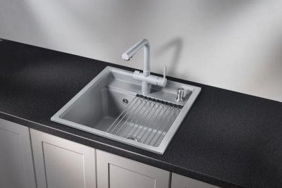 Кухонная мойка GRANULA Kitchen Space (5002, АЛЮМИНИУМ) фото в интернет-магазине Русалия