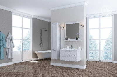 Тумба под раковину AQUATON Леон 80 дуб белый 1A186301LBPS0 фото в интернет-магазине Русалия