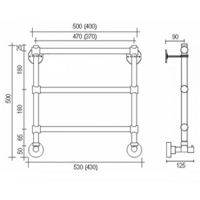 Полотенцесушитель 440-3 Sole 4404703CRN Margaroli фото в интернет-магазине Русалия
