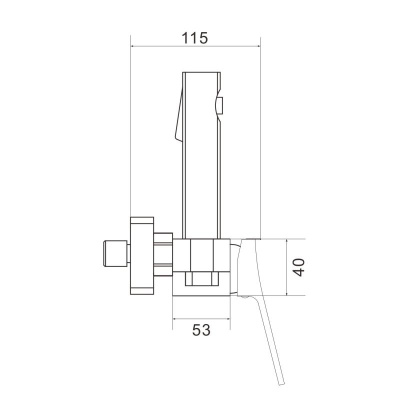Гигиенический душ со смесителем Shevanik S4005T-1, оружейная сталь фото в интернет-магазине Русалия