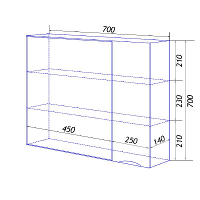 Зеркало-шкаф Loranto Santorini 70 700х140х700 правый, белый (CS00086998) фото в интернет-магазине Русалия