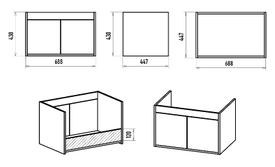 Тумба Пайн 70 подвесная с раковиной Днепрокерамика Амальфи 70 Misty фото в интернет-магазине Русалия