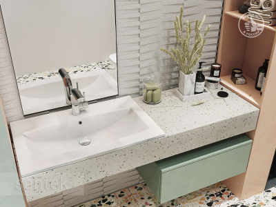 Раковина Santek Элина 75 отверстие под смеситель 1WH501619 фото в интернет-магазине Русалия