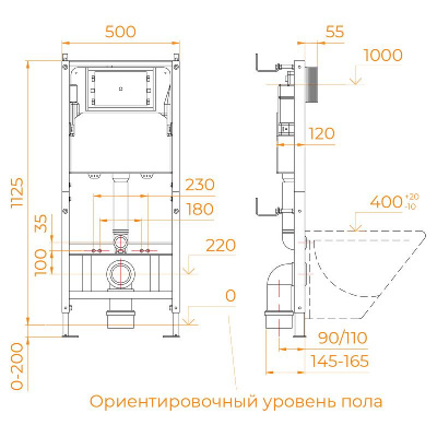 Унитаз подвесной с инсталляцией RGW SW-60 фото в интернет-магазине Русалия