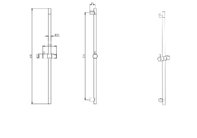 Душевая штанга AQUATEK, матовый черный AQ2000MB фото в интернет-магазине Русалия