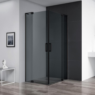 Душевой уголок CEZARES SLIDER-A-2-70/80-GRIGIO-NERO фото в интернет-магазине Русалия