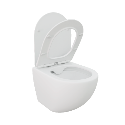 Унитаз SELLA Aria MW ТЕРМООБЖИГ (не плёнка) подвесной безободковый белый матовый Ceruttispa CT9161 (490х360х325) фото в интернет-магазине Русалия