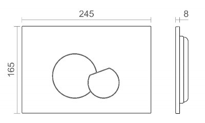 Клавиша CTESI Thea Soft Touch (белый мат) фото в интернет-магазине Русалия
