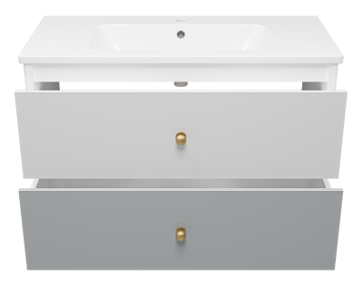 Тумба Анастейша 100 подвесная с раковиной Dreja Euphoria 100 Brevita фото в интернет-магазине Русалия