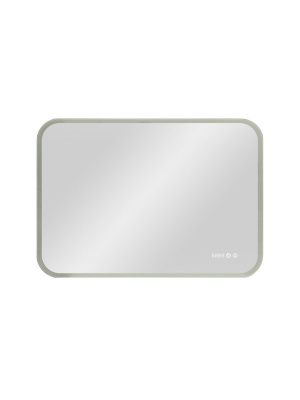 Зеркало с подсветкой Demure 1000x700 часы, антизапотевание ЗЛП601 Continent фото в интернет-магазине Русалия