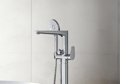 Смеситель для ванны напольный (внешняя и скрытая часть) AQUATEK AQ1145CR БЕТТА фото в интернет-магазине Русалия