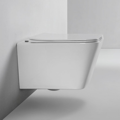 BOND F04-10 Унитаз подвесной безободковый с сиденьем с микролифтом фото в интернет-магазине Русалия