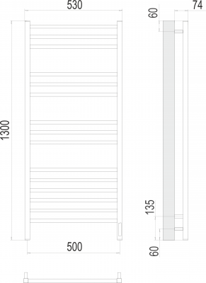 Электрический полотенцесушитель Ватикан П15 500х1300  4670078526212 Terminus фото в интернет-магазине Русалия
