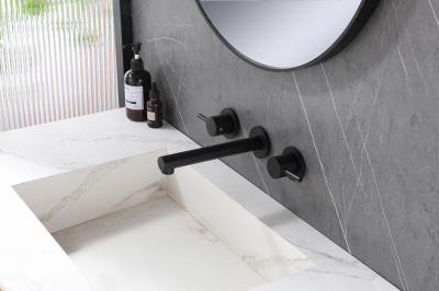 Смеситель ABBER Emotion AF88121B скрытого монтажа для раковины, черный матовый фото в интернет-магазине Русалия