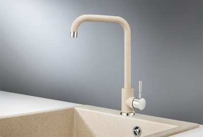 Смеситель для кухни GRANULA (ST-4033, БЕЖЕВЫЙ) фото в интернет-магазине Русалия
