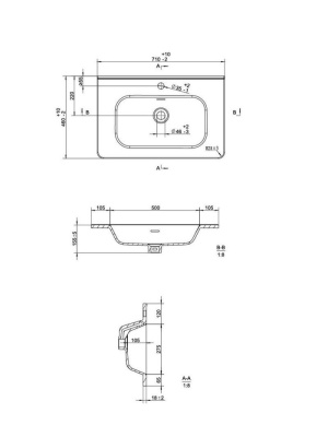 Раковина для ванной 70 см, Uperwood Monica, белая глянцевая RMonica70wg фото в интернет-магазине Русалия