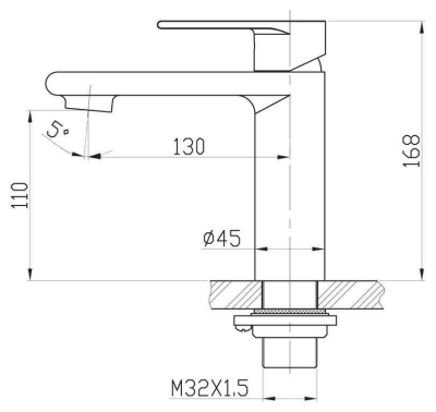 Смеситель на раковину  NOVA NOV-LVM-IN  Belbagno фото в интернет-магазине Русалия