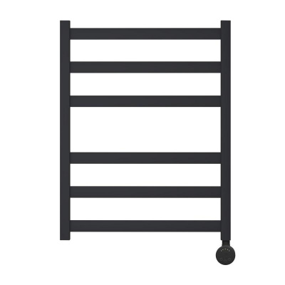 Полотенцесушитель электрический Point Меркурий PN83156BE П6 500x600 левый/правый, черный фото в интернет-магазине Русалия