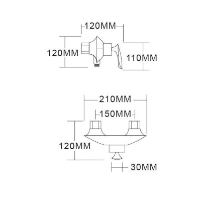 Смеситель для душа Groсenberg GB9001WC, белый/хром фото в интернет-магазине Русалия