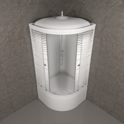 Душевая кабина Полосы 90*90 Б (9 мест+сифон D50) Щ0000061836 Тритон фото в интернет-магазине Русалия