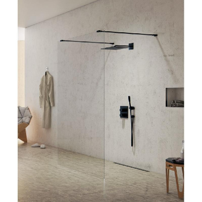 Душевое ограждение NEW TRENDY NEW MODUS BLACK 140x200 EXK-5605 (черный) фото в интернет-магазине Русалия