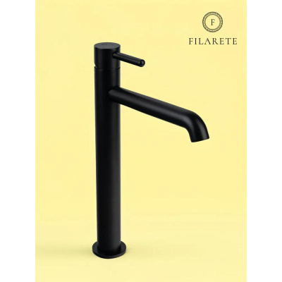 Смеситель для раковины высокий FILARETE Roun FL6020BL, черный фото в интернет-магазине Русалия
