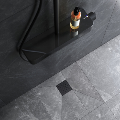 W01BD-P11-010-01BM MasterFlow Трап для душа точечный универс затвор Cut Gradient 10см цвет черн мат Am.Pm фото в интернет-магазине Русалия