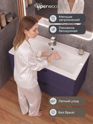 Раковина для ванной Uperwood Foster 100 см, белая глянцевая 291020344 фото в интернет-магазине Русалия