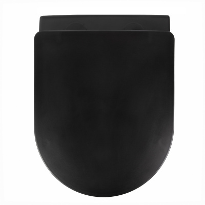 BOND F01-108 Унитаз подвесной безободковый черный с сиденьем с микролифтом фото в интернет-магазине Русалия