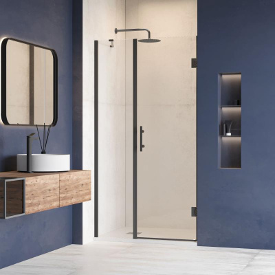 Душевая дверь RGW HO-012B 900, стекло прозрачное, профиль черный фото в интернет-магазине Русалия