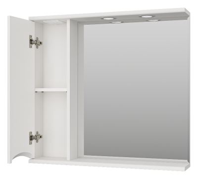 Зеркальный шкаф Атлантик 80 левый П-Атл-4080-010Л Misty фото в интернет-магазине Русалия